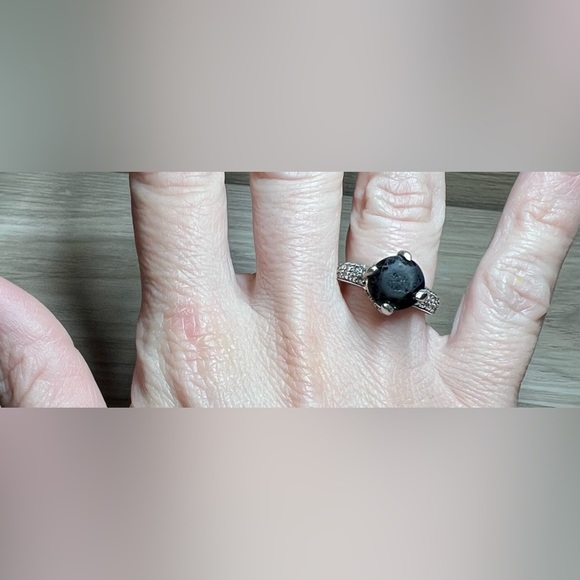 Vintage Designer Paul Kraus Sterling Silver Blue Stone Ring, Size 6.75, 4.9g - Picture 9 of 10